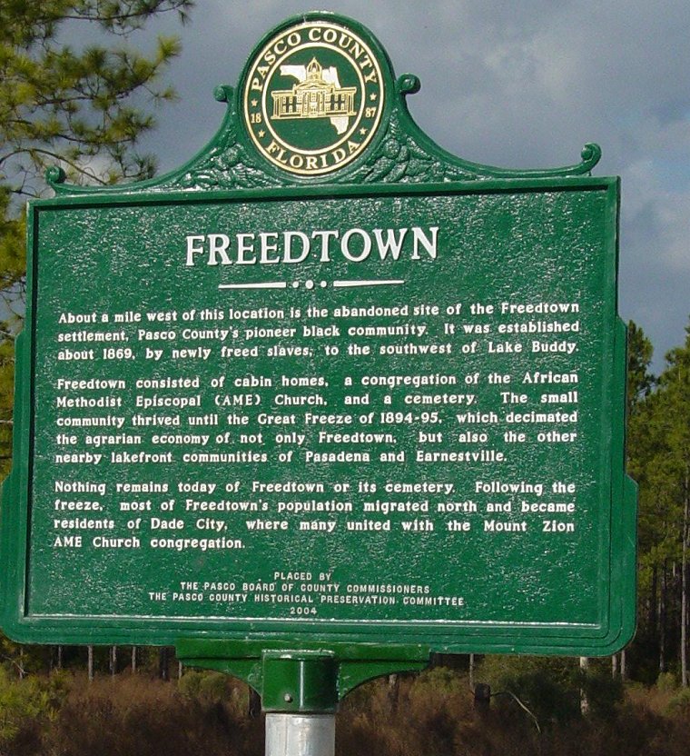 Freedtown Historical Marker